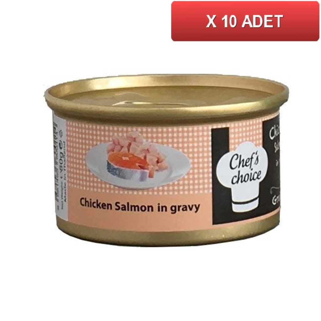 Chefs Choice Tavuklu Somonlu Soslu Kedi Konservesi 80 Gr (10 ADET
