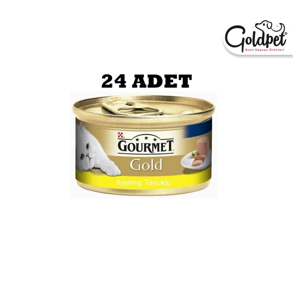 Gourmet Gold Kıyılmış Tavuklu 85 gr Kedi Konservesi 24 Adet