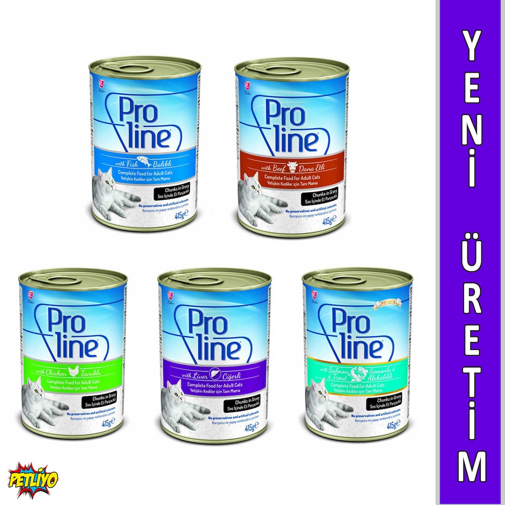 Proline Kedi Konservesi Yaş Kedi Maması 415 gr 24 lü