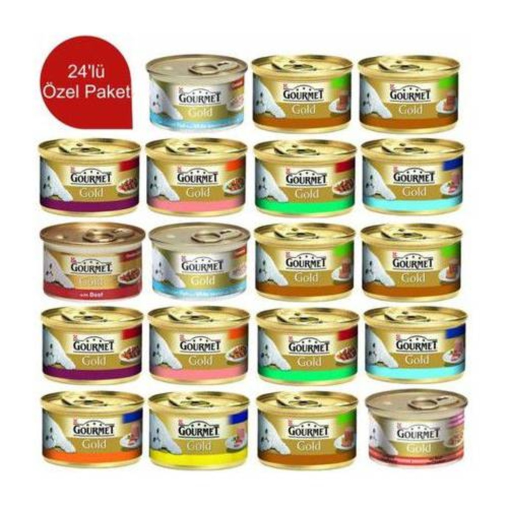 Purina Gourmet Gold 85 Gr Karışık Kedi Yaş Maması 24 adet