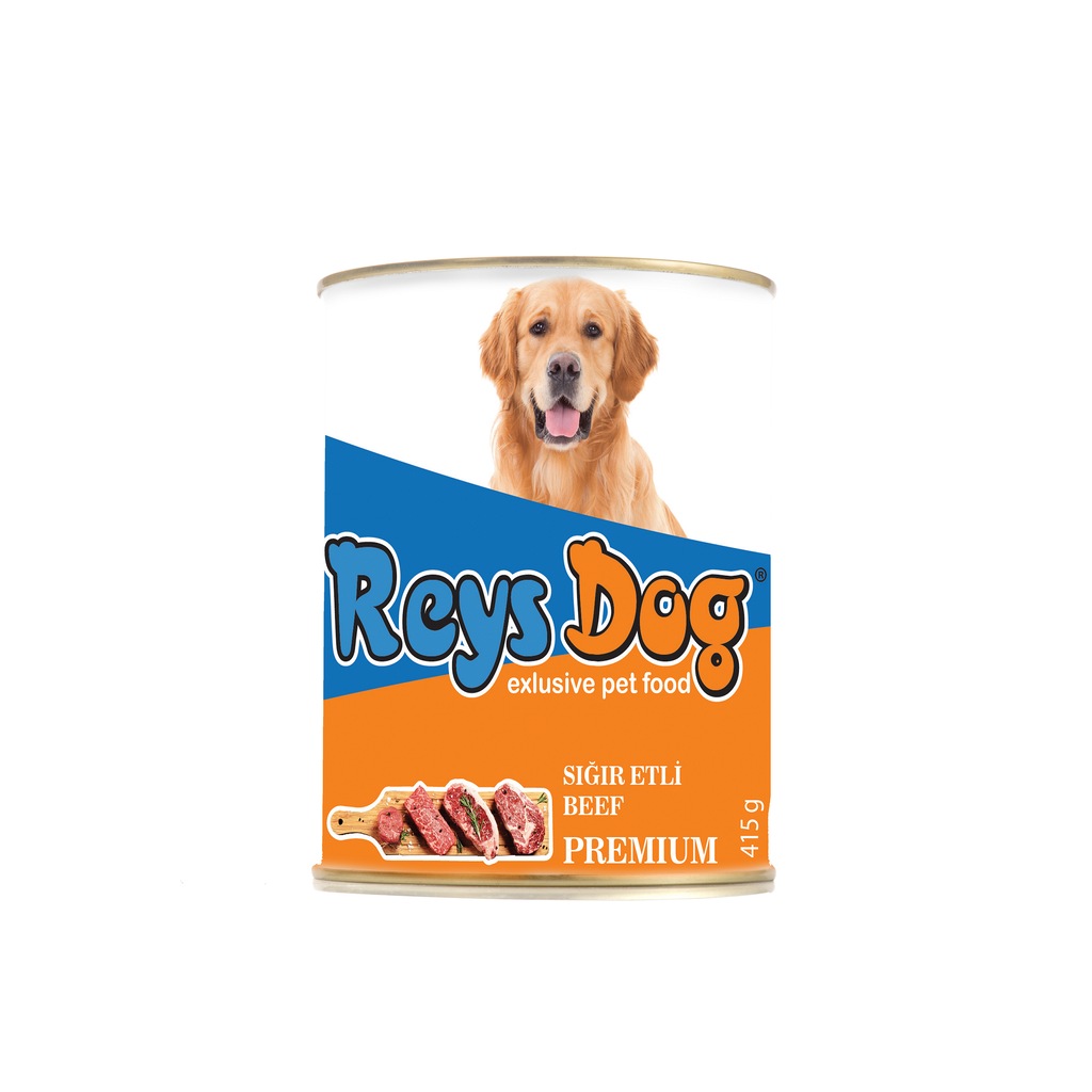 Reys Dog Sığır Etli 415 Gr Konserve Köpek Maması - 24 Adet