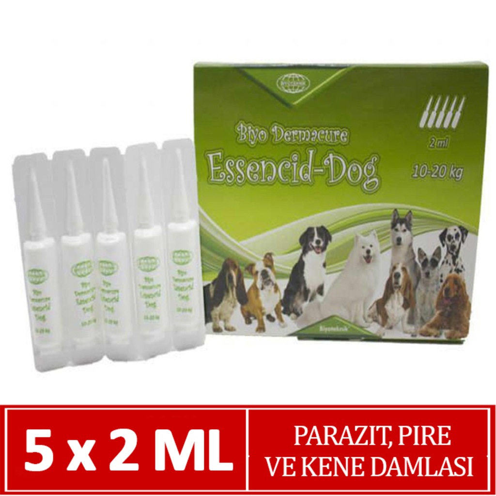 Biyoteknik 1020 kg Köpekler İçin Bit Pire ve Kene Ense Damlası