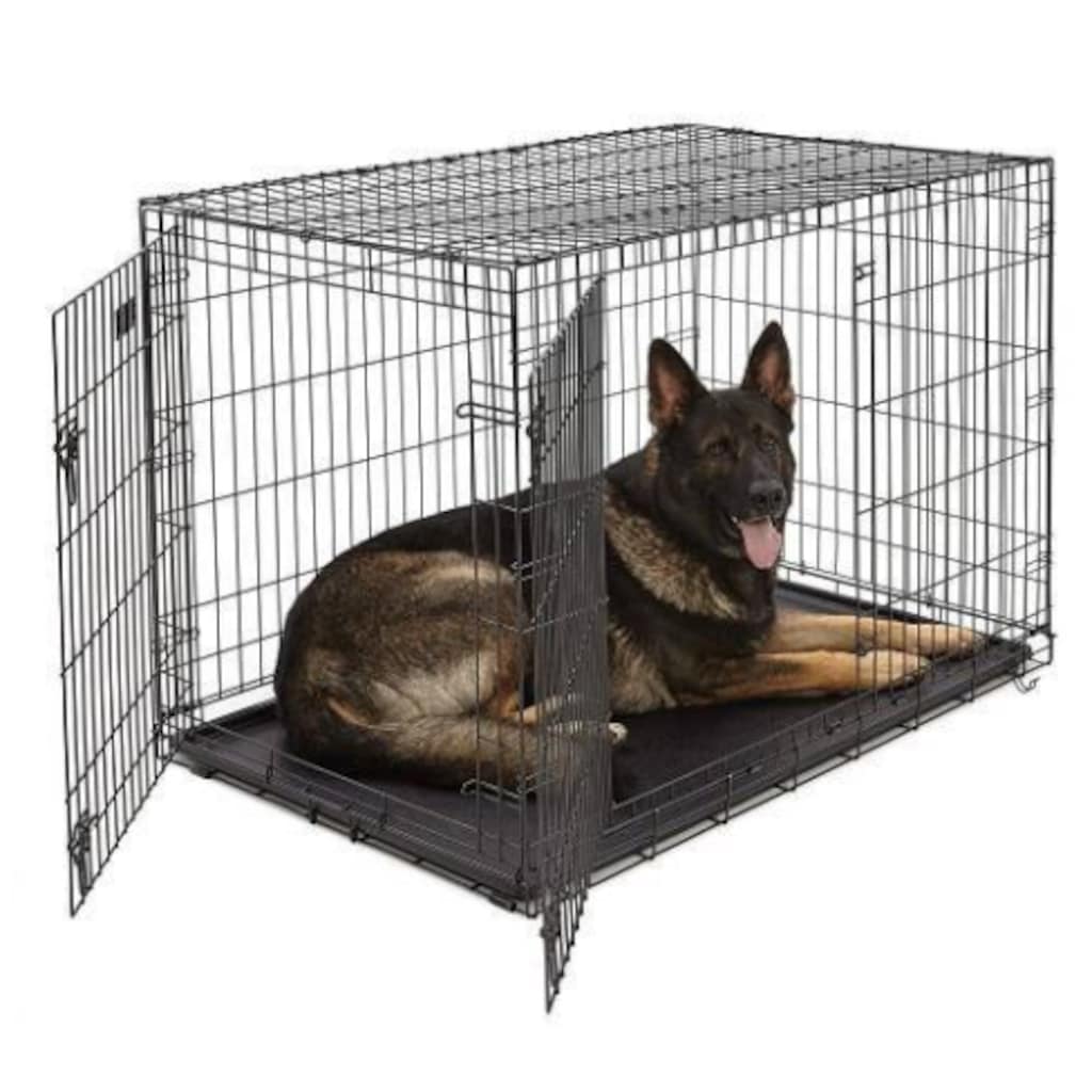 Gnd İki Kapılı Katlanabilir Metal Köpek Kafesi 107x71x76cm