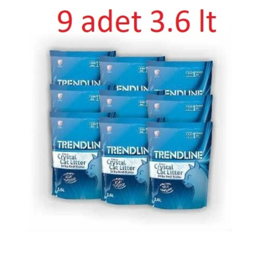 Trendline Silika Kristal Kedi Kumu 3,6 Lt X 9 Adet