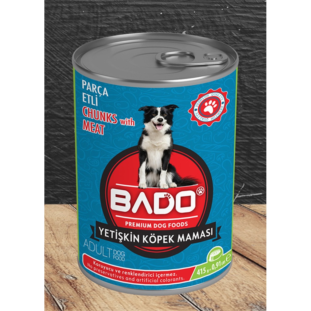 Bado Köpek Yaş Mama Etli 415gr. 2 Paket