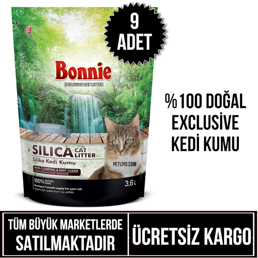 Bonnie Kristal Kedi Kumu Silica / Silika Kedi Kumu 9 Adet Fiyatları ve