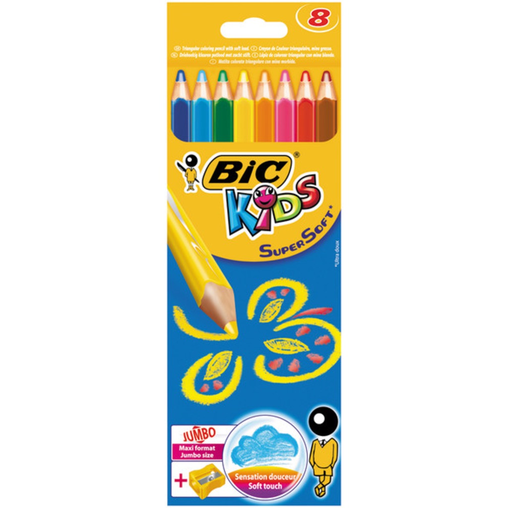 BİC Super Soft Boya Kalemi 8'li