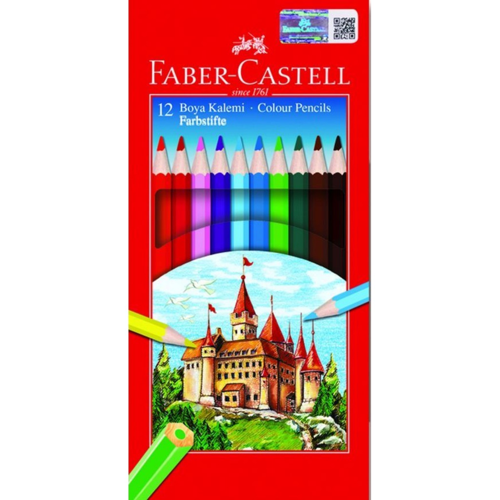 Faber Castell 12 li Tam Boy Kuru Boya