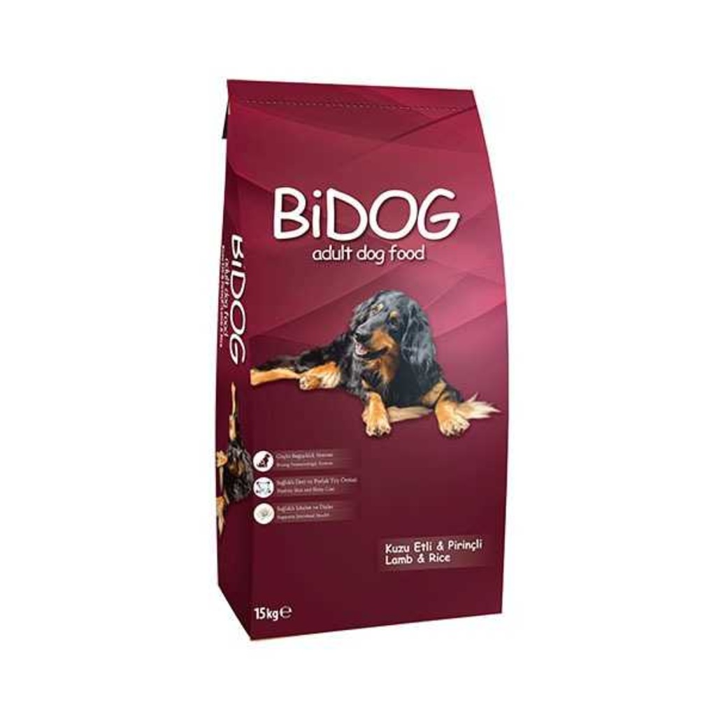 Bidog Kuzu Etli ve Pirinçli Köpek Maması 15 KG Fiyatları ve Özellikleri