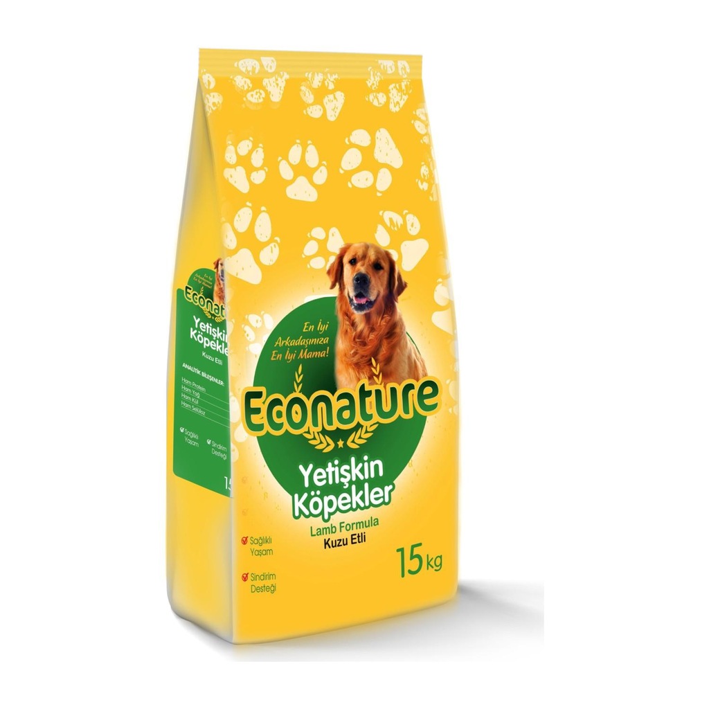 Econature Kuzu Etli Yetişkin Köpek Maması 15kg