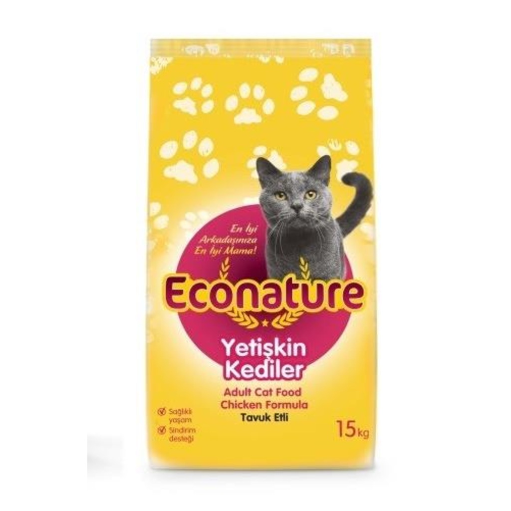 Econature Tavuklu Yetişkin Kedi Maması 15 Kg