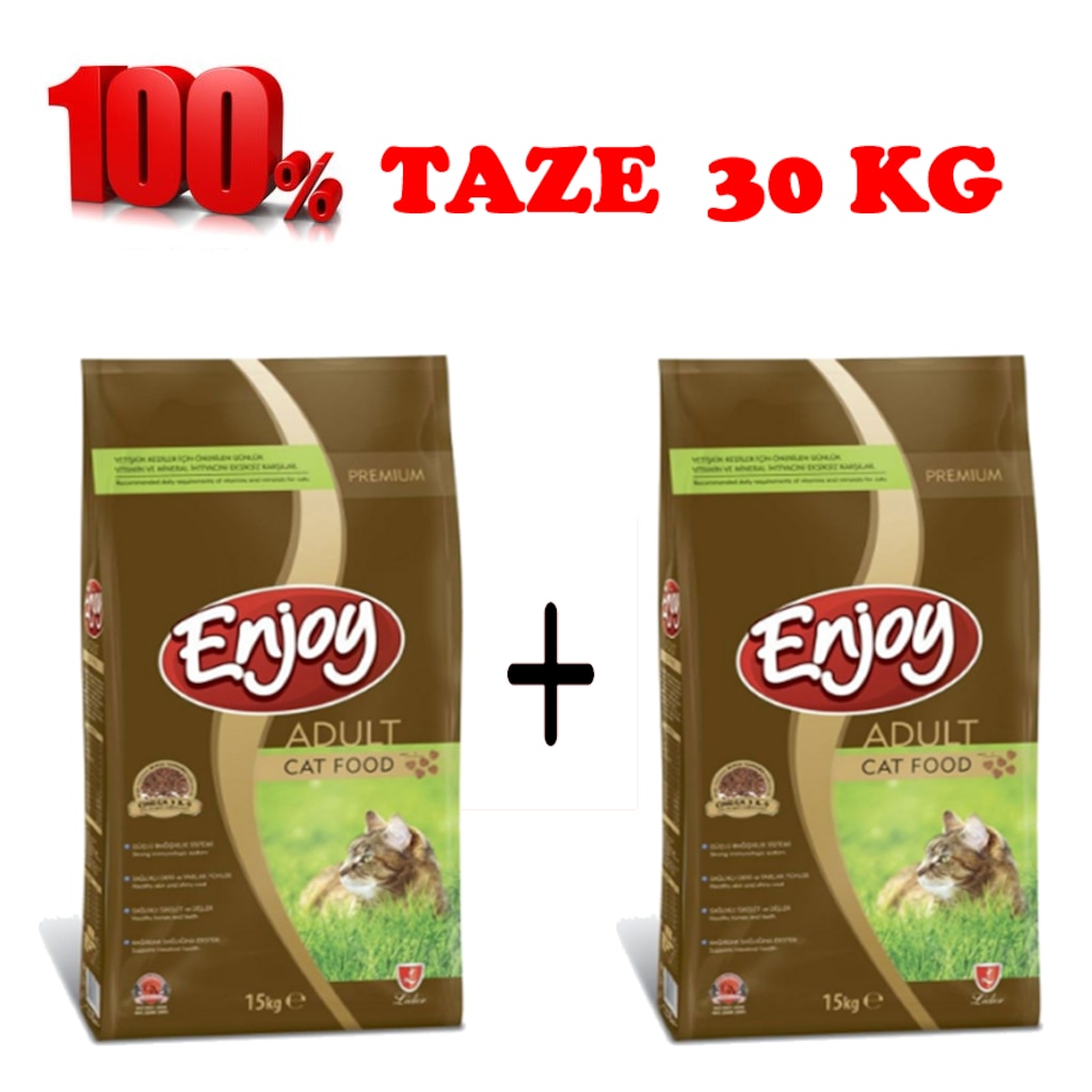 Enjoy Yetişkin Kedi Maması 15 Kg X 2 Adet = 30 Kg