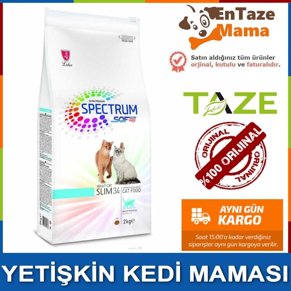 Yetişkin Kısır Kediler İçin Spectrum Slim 34 Kedi Maması 2kg