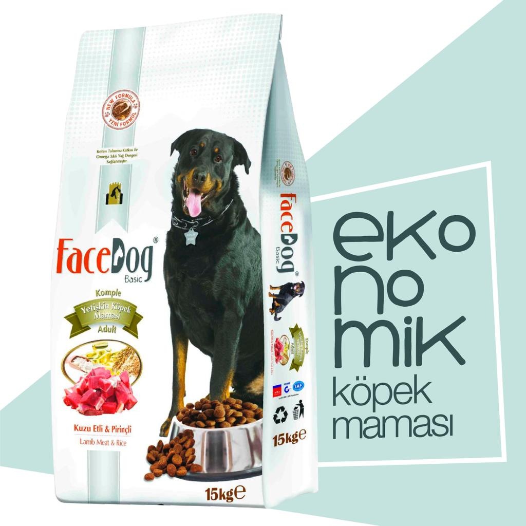 Face Dog Kuzu Etli Pirinçli Köpek Maması15 Kg