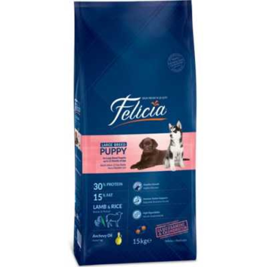 Felicia 15 kg Kuzulu Büyük Irk Yavru Köpek Maması