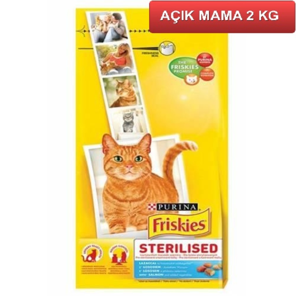 Friskies Sterilised Somonlu Kısırlaştırılmış Kedi Mamasi 2Kg AÇIK