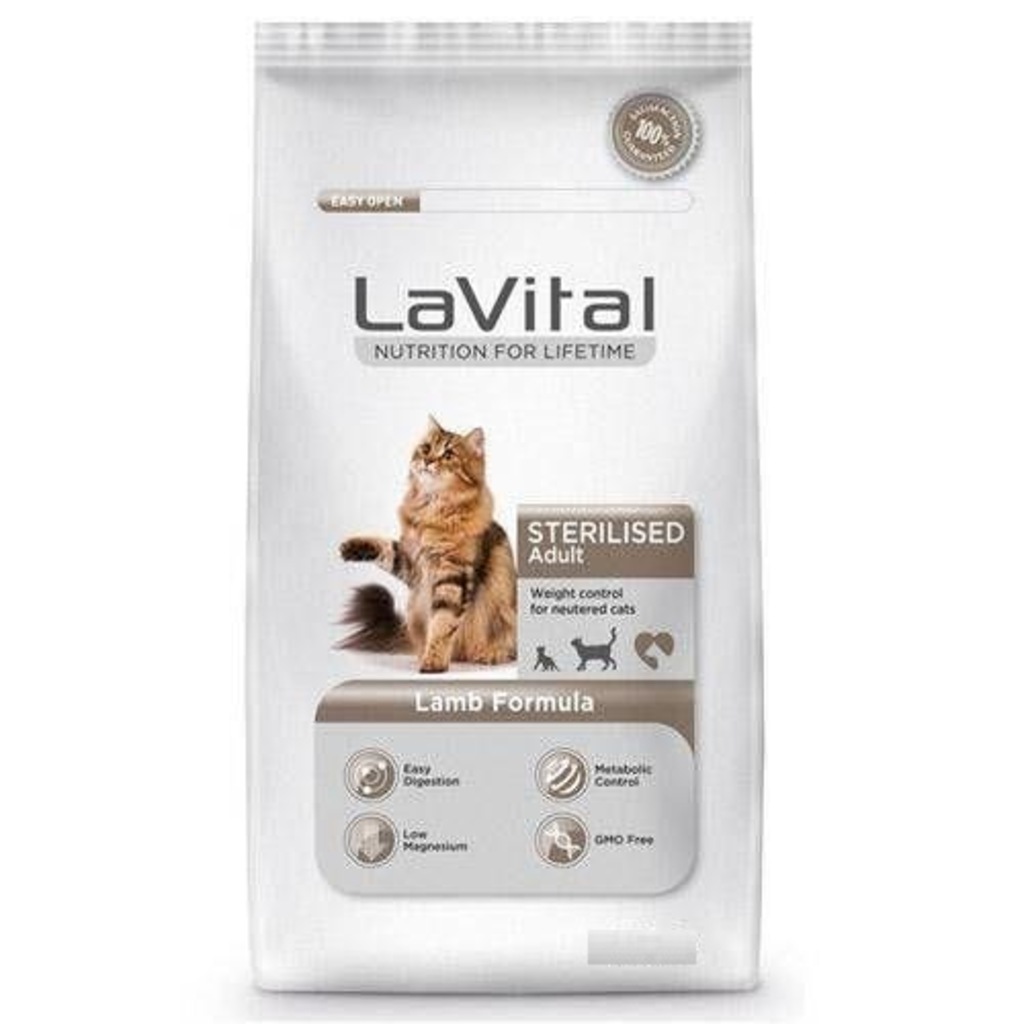 Lavital Sterilised Lamb Kuzulu Kısır Kedi Maması 12 Kg