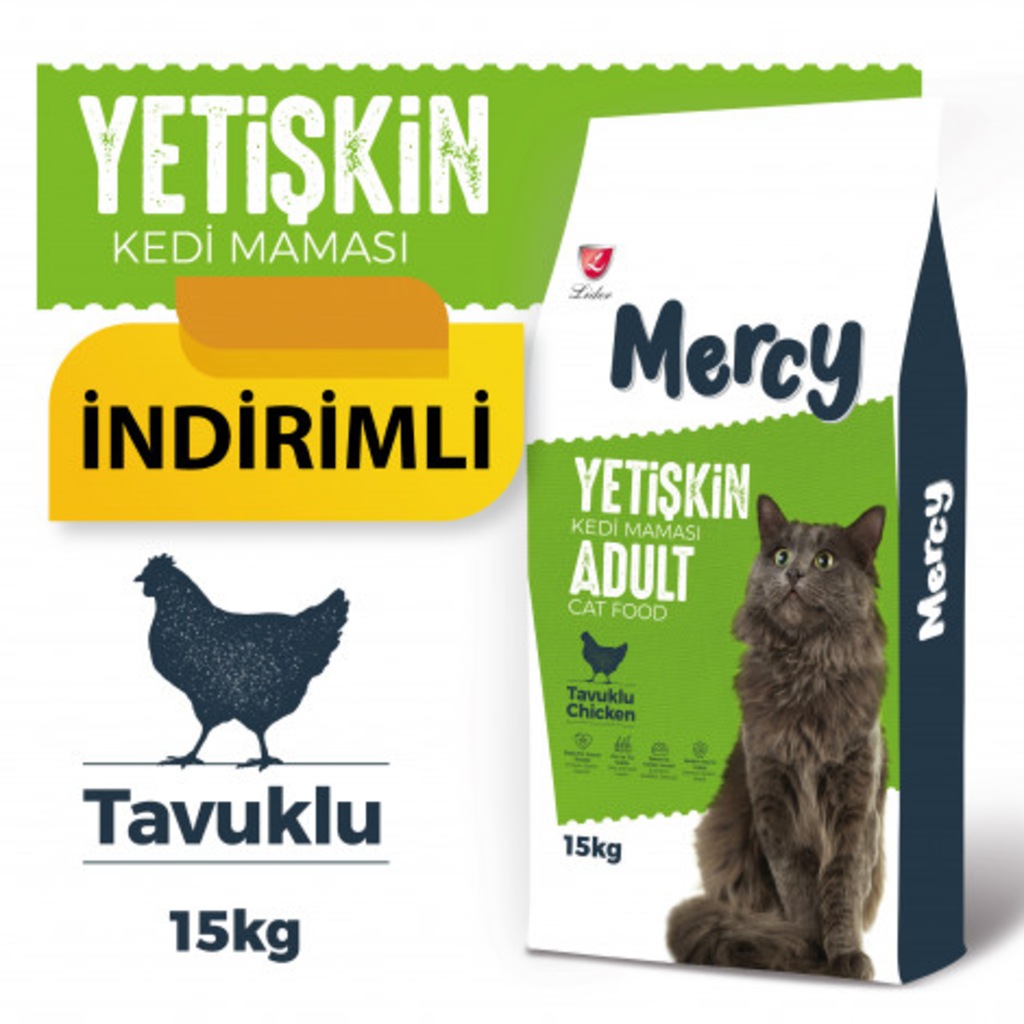 Mercy Yetişkin Kediler İçin Tavuklu Mama 15kg Fiyatları ve Özellikleri
