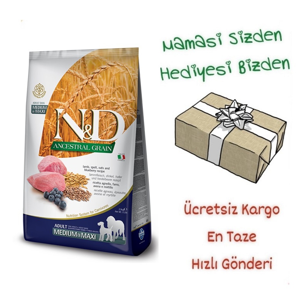 Nd Düşük Tahıllı Kuzu Etli Yaban Mersinli Köpek Maması 12 Kg