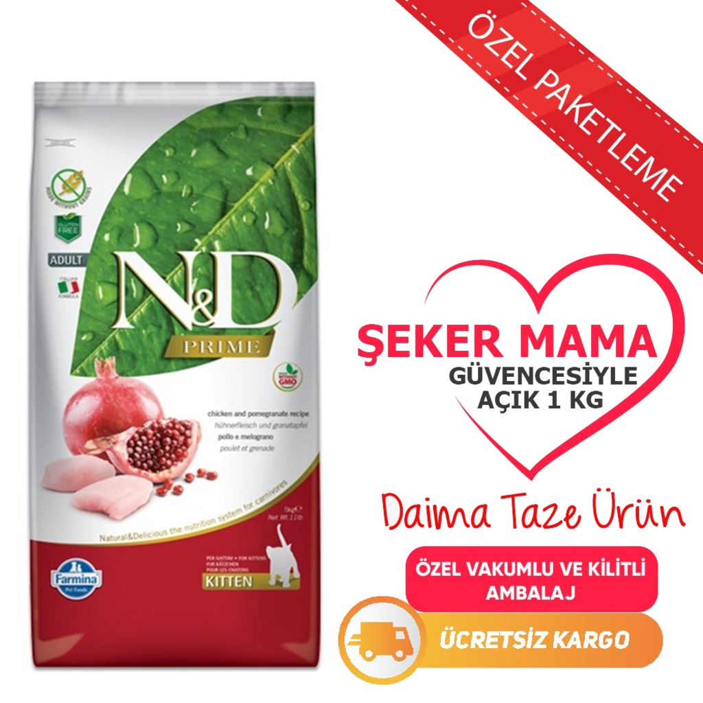 Nd Kitten Tahılsız Tavuklu Nar Yavru Kedi Maması Açık 1 Kg 2021/4