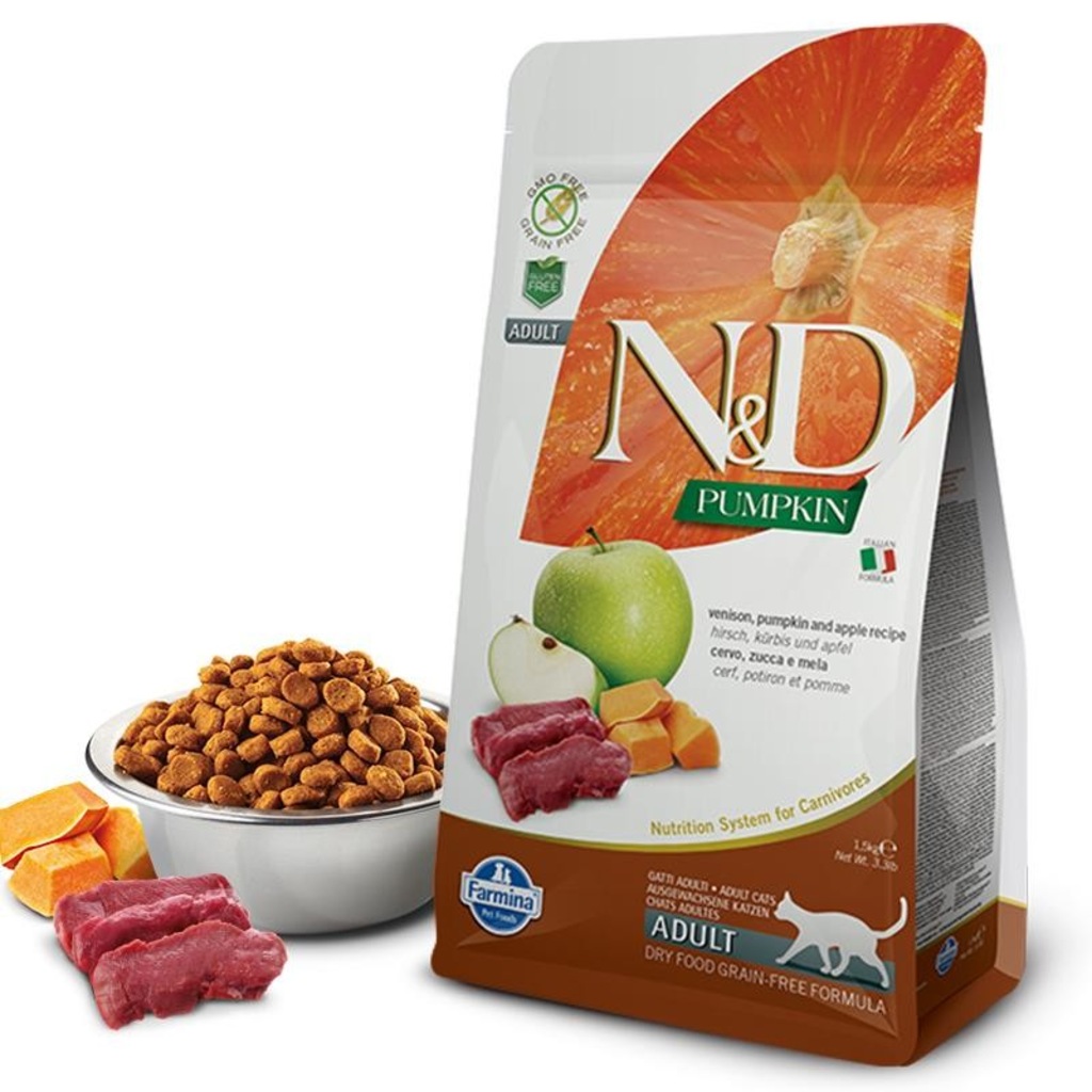 N&D Pumpkin Geyik & Elmalı Adult Kedi Maması 5 Kg