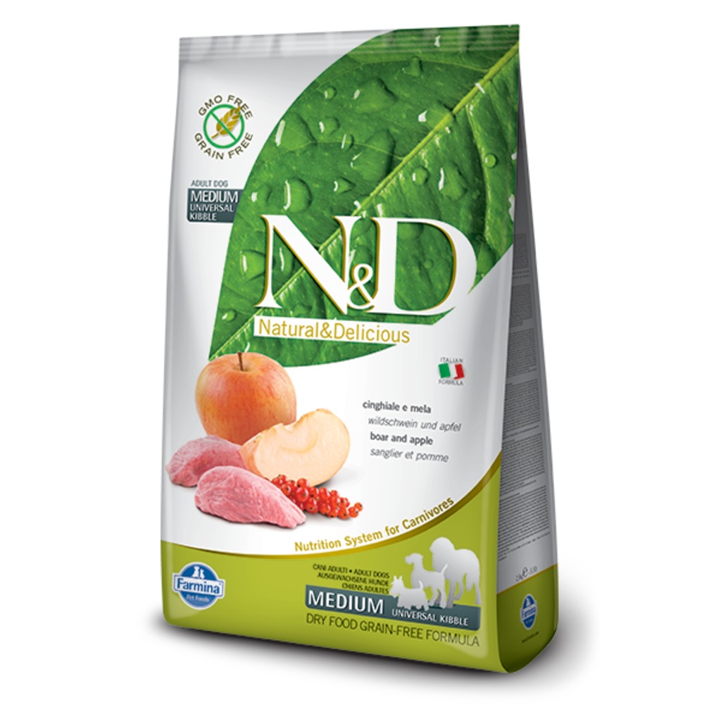 N&D Yaban Domuz Tahılsız Orta Irk Yetişkin 2.5 KG