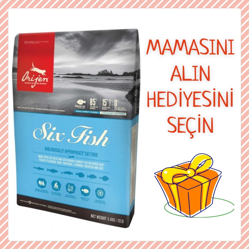 Orijen Six Fish 6 Balıklı Tahılsız Kedi Maması 5,4 Kg