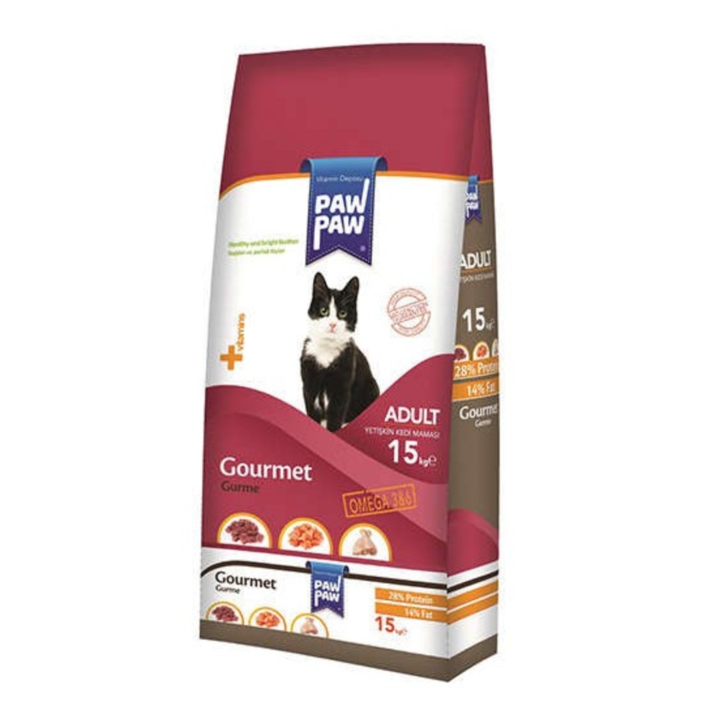 Paw Paw 15Kg Gourmet Gurme - YETİŞKİN KEDİ MAMASI