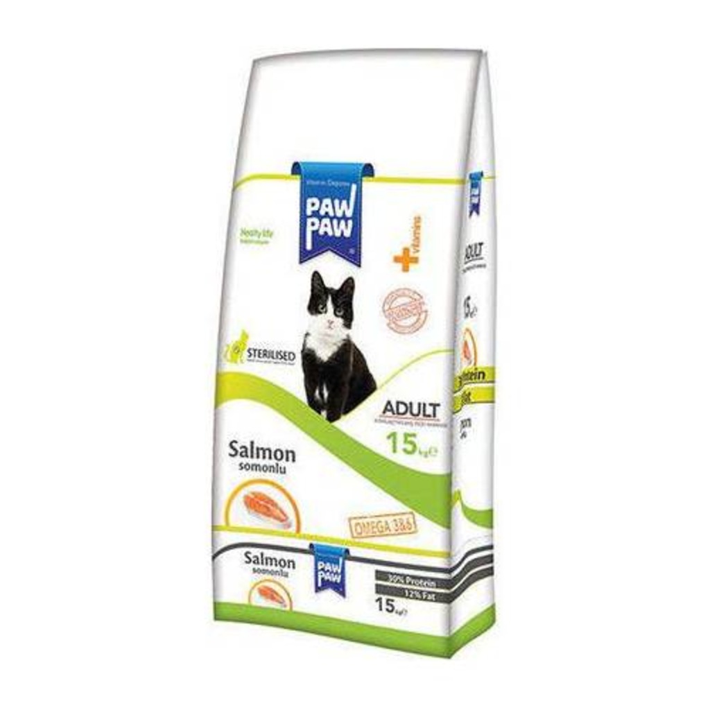 Paw Paw Sterilised Somonlu Kısırlaştırılmış Kedi Maması 15 Kg