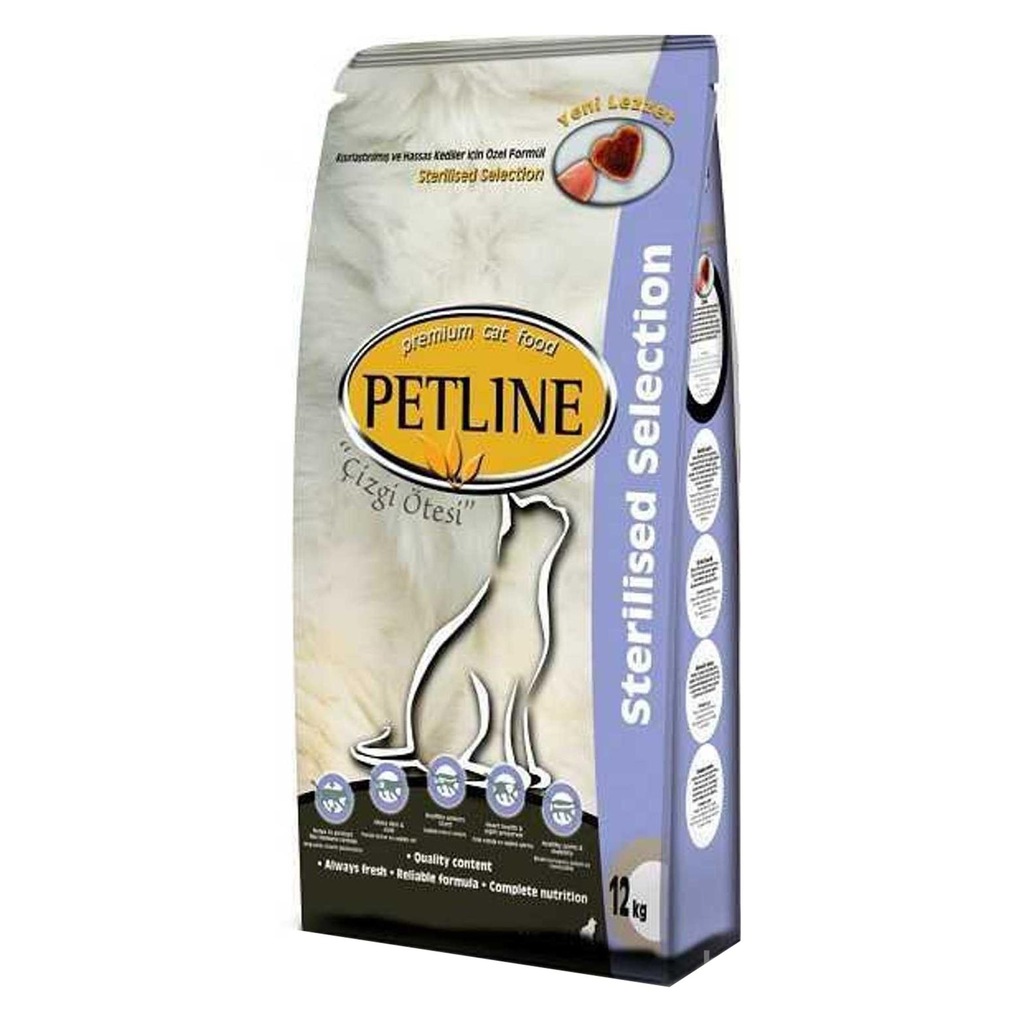 Petline Premium Kısırlaştırılmış Kedi Maması Sterilised 15 Kg