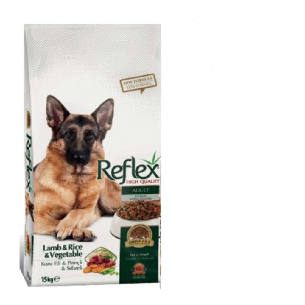 Reflex Kuzu Etli&amp;sebzeli Yetişkin Köpek Maması 15 Kg