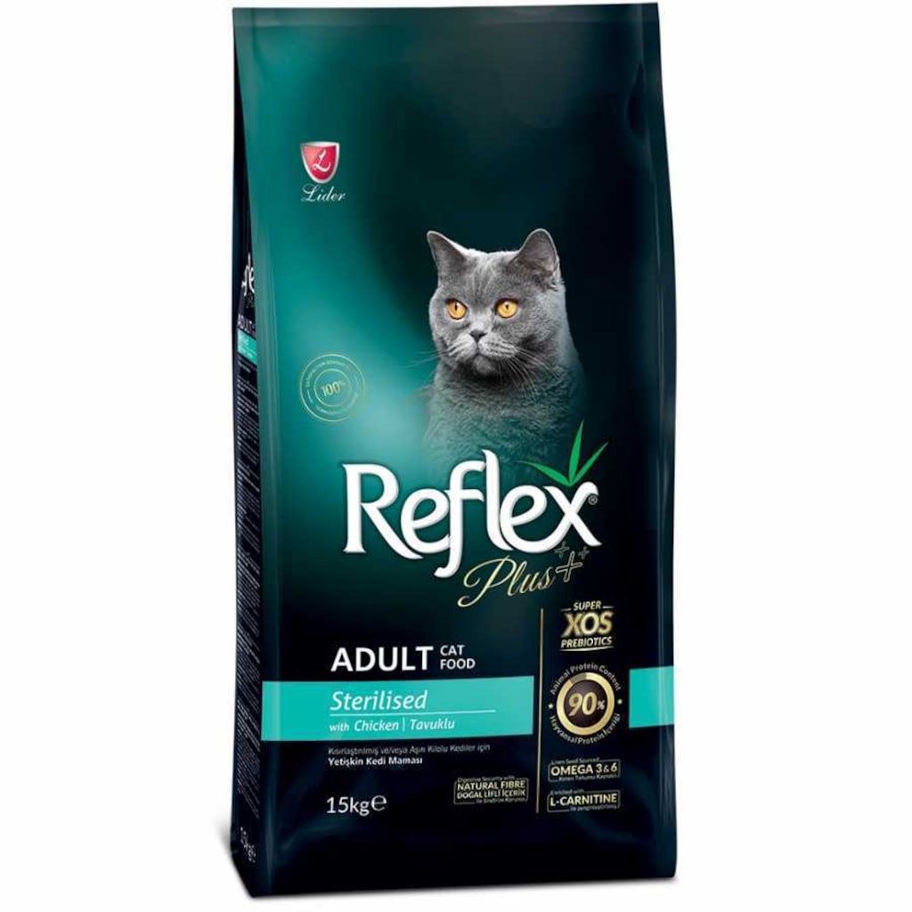 Reflex Plus Kısırlaştırılmış Tavuk Etli Yetişkin Kedi Maması 15 K