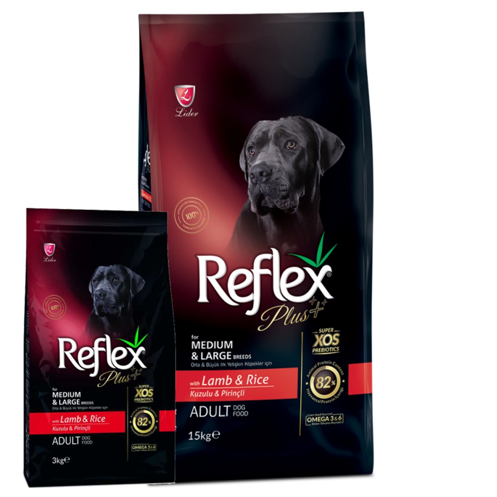 Reflex Plus Kuzu Etli Yetişkin Köpek Maması 15 Kg / 3 Kg