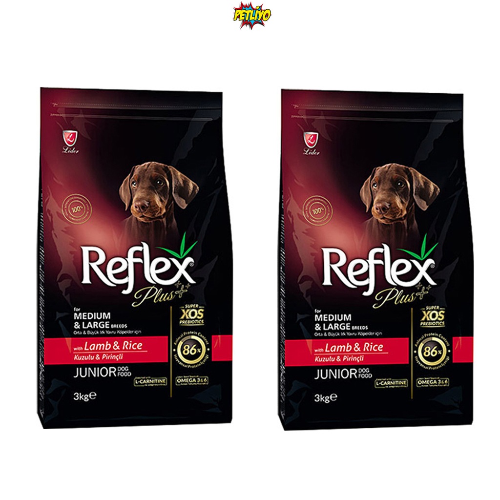 Reflex Plus Yavru Köpek Maması Kuzulu Prinçli 2 Adet 3Kg SKT 2021