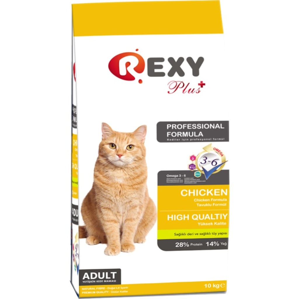 Rexy Plus Tavuklu(Chicken) Kedi Kuru Maması 10KG Fiyatları ve Özellikleri