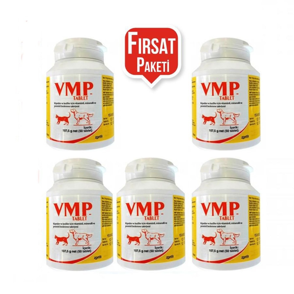 Zoetis Vmp Kedi Ve Köpek İçin Vitamin Tablet 5 Adet (250 Tablet