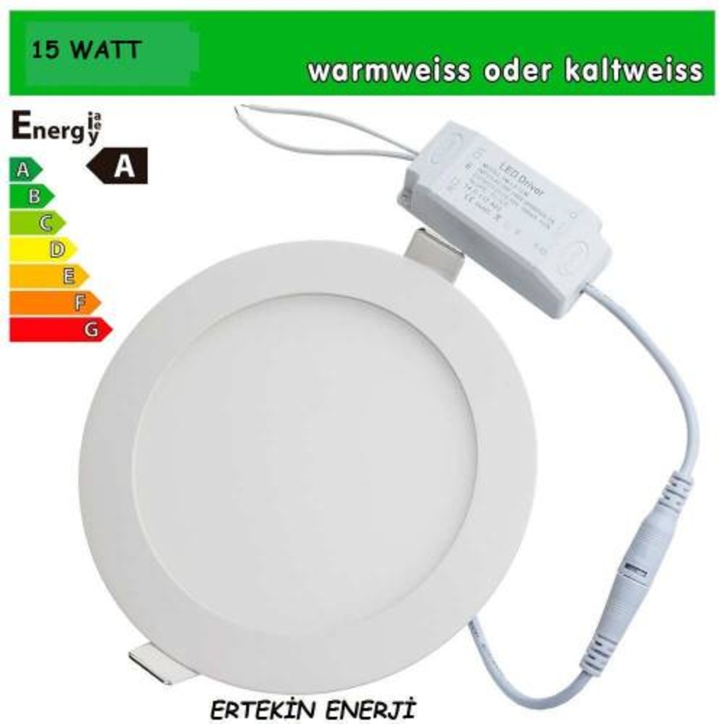 15 WATT SLİM LED PANEL BEYAZ RENK 10 ADET KARGO BEDAVA