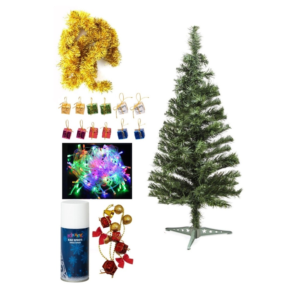 90 120 150 Cm Yılbaşı ağacı Yılbaşı Süsü Kar Spreyi RGB LED