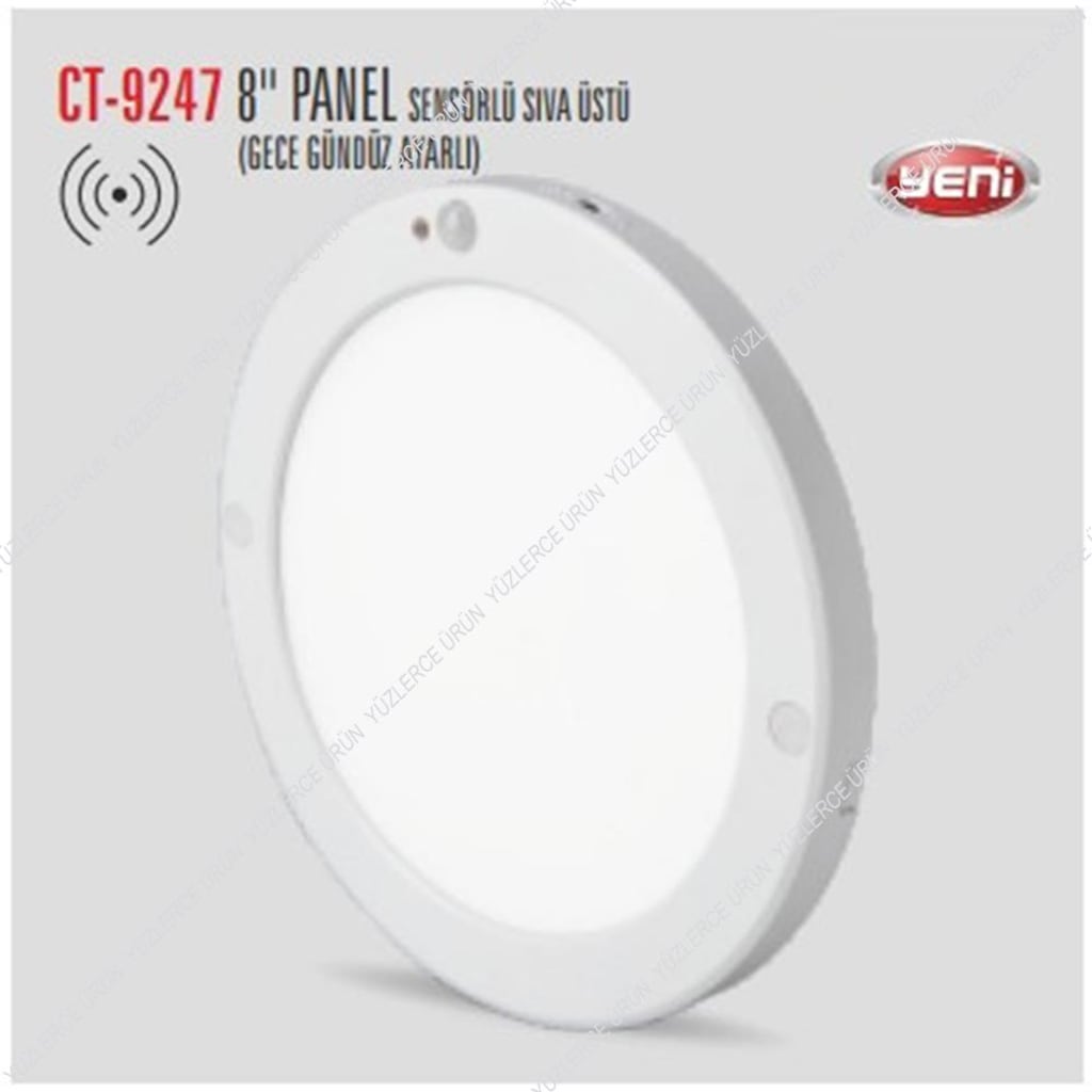 cata ct 9247 18w yuvarlak panel sivaustu slim led armatur sensor fiyatlari ve ozellikleri