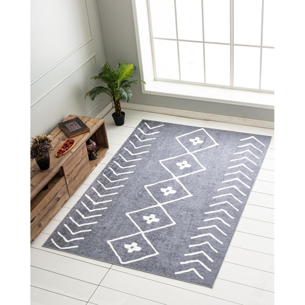 pamuklife iskandinav gri model yolluk hali kaymaz taban yikanabil fiyatlari ve ozellikleri