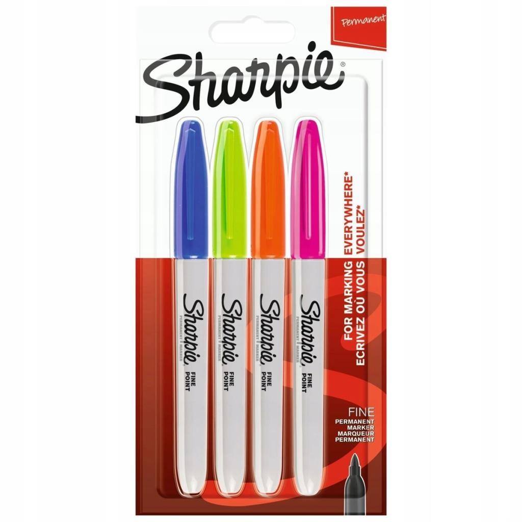 Sharpie Fine Permanent Markör Canlı Renkler 4 Lü Set