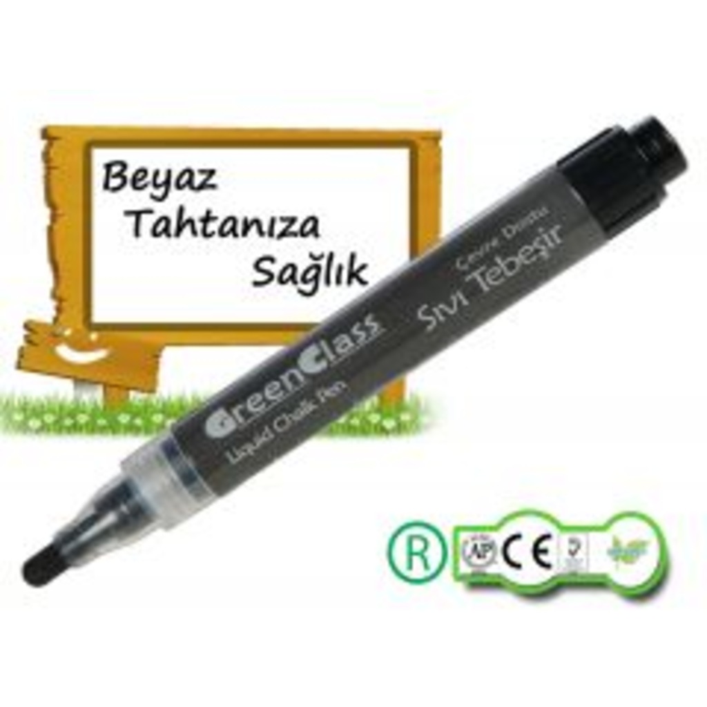 Sıvı Tebeşir Kalemi Siyah Green Class