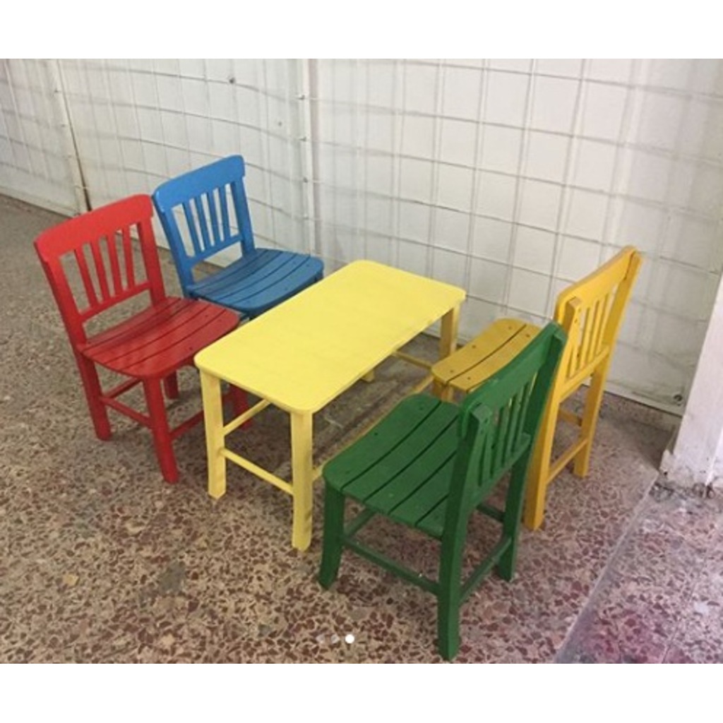 Ahşap &amp; Tahta Sandalye &amp; Tabure Takımı Boyasız