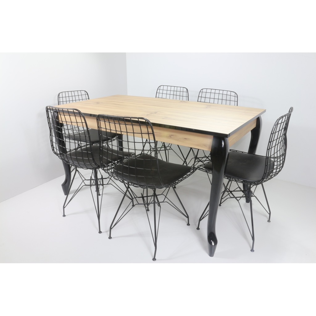 Lussuria Yemek Masası Takımı Siyah Tel Sandalye Fiyatları