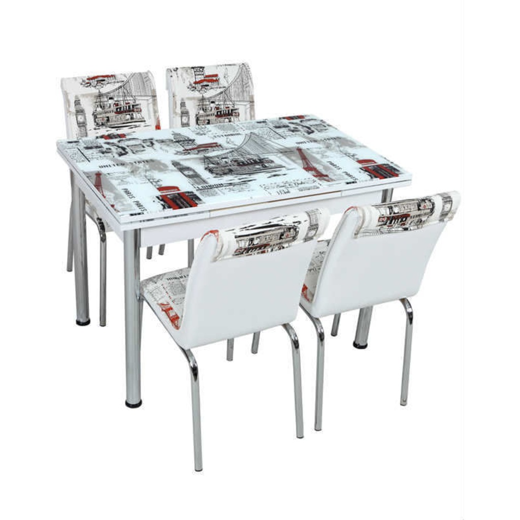 MUTFAK CAM MASA SANDALYE TAKIMI MASA+4 SANDALYE DÜNYA Fiyatları ve