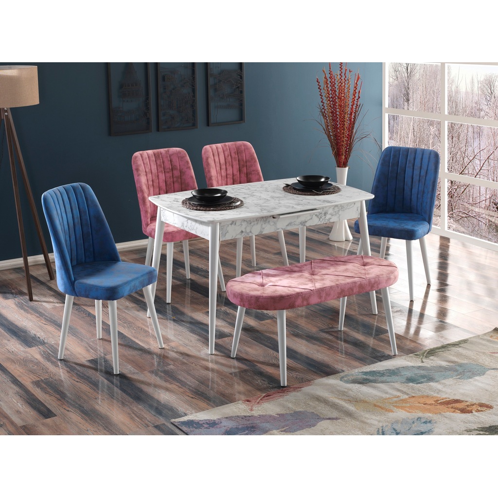 MyMassa Panama Carrara MDF Mutfak Masası ve Polo Sandalye