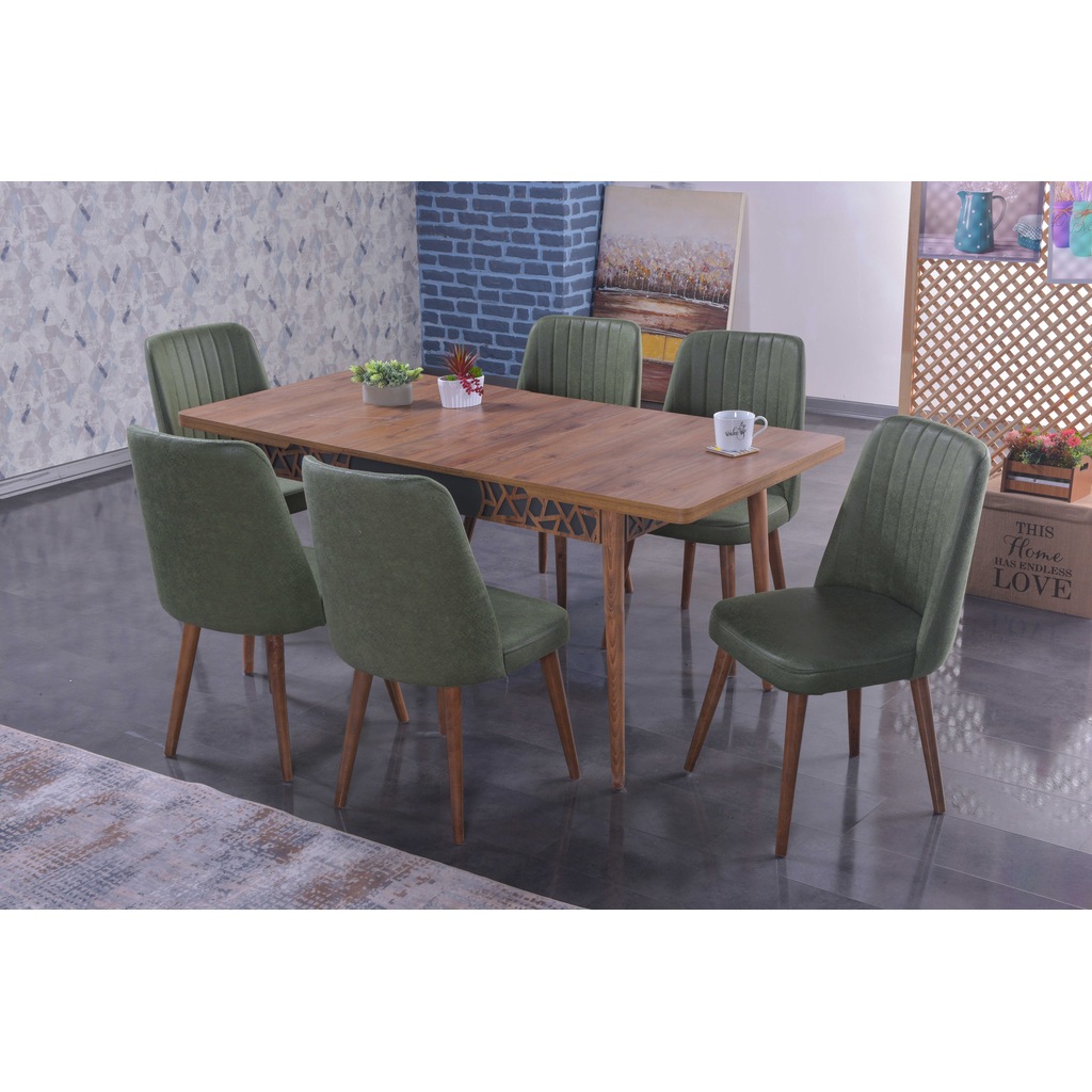 Stoker Moena Yemek Masa Takımı,Salon Yemek odası(HAKİ) Fiyatları ve