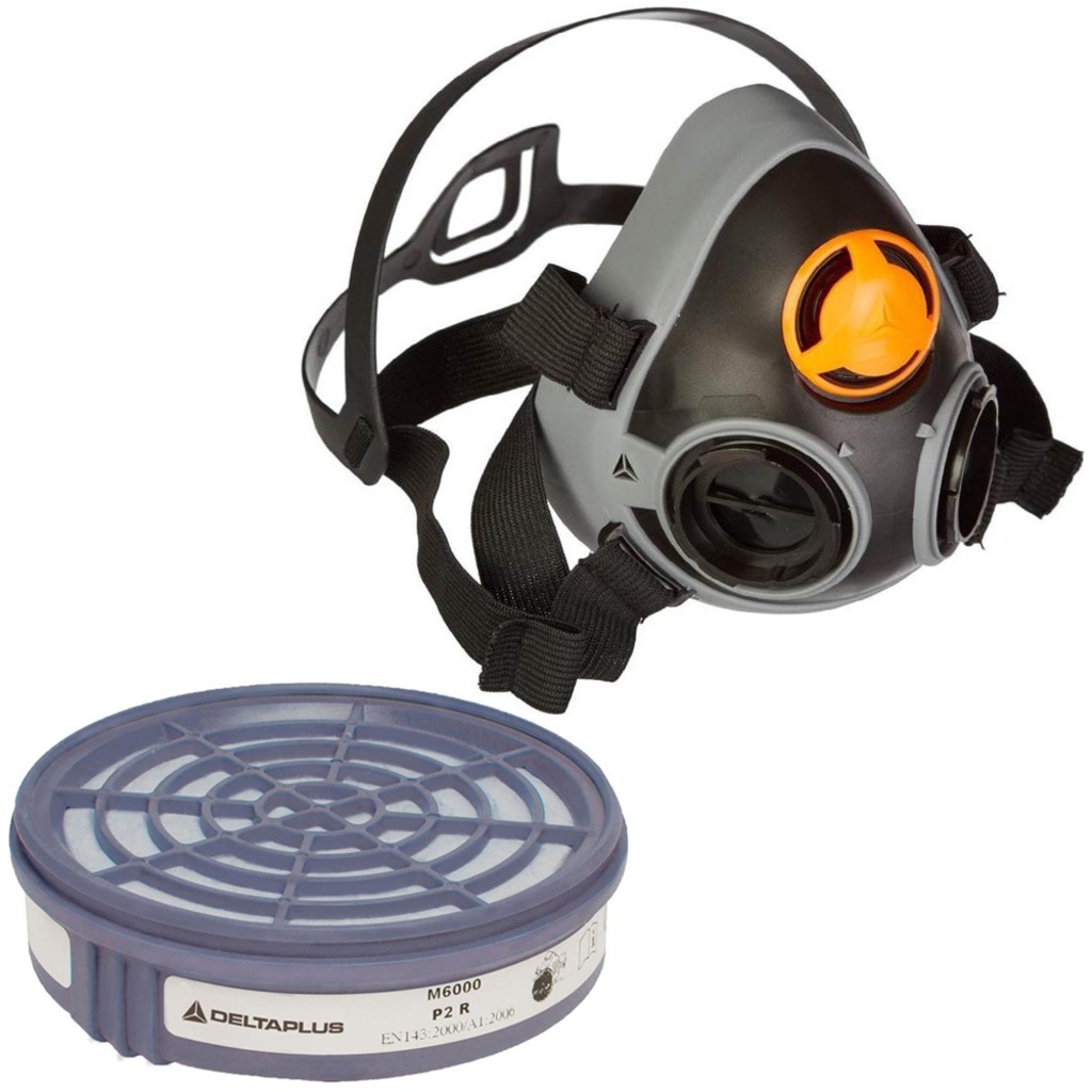 Delta Plus M6400 Yarım Yüz Maskesi ve M6000 ABEK1 Maske Filtresi