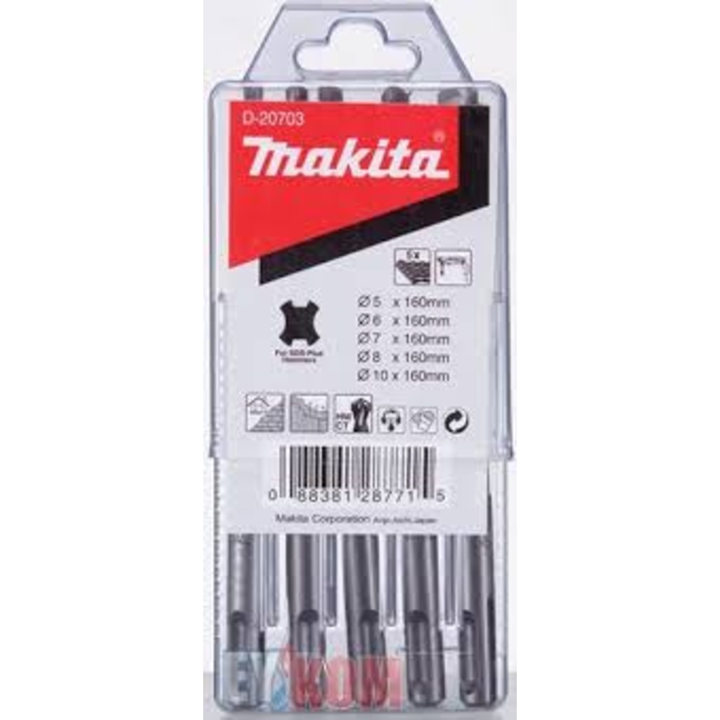 MAKİTA D-20703 5 Lİ SDS PLUS UÇ SETİ (5,6,7,8,10 MM)