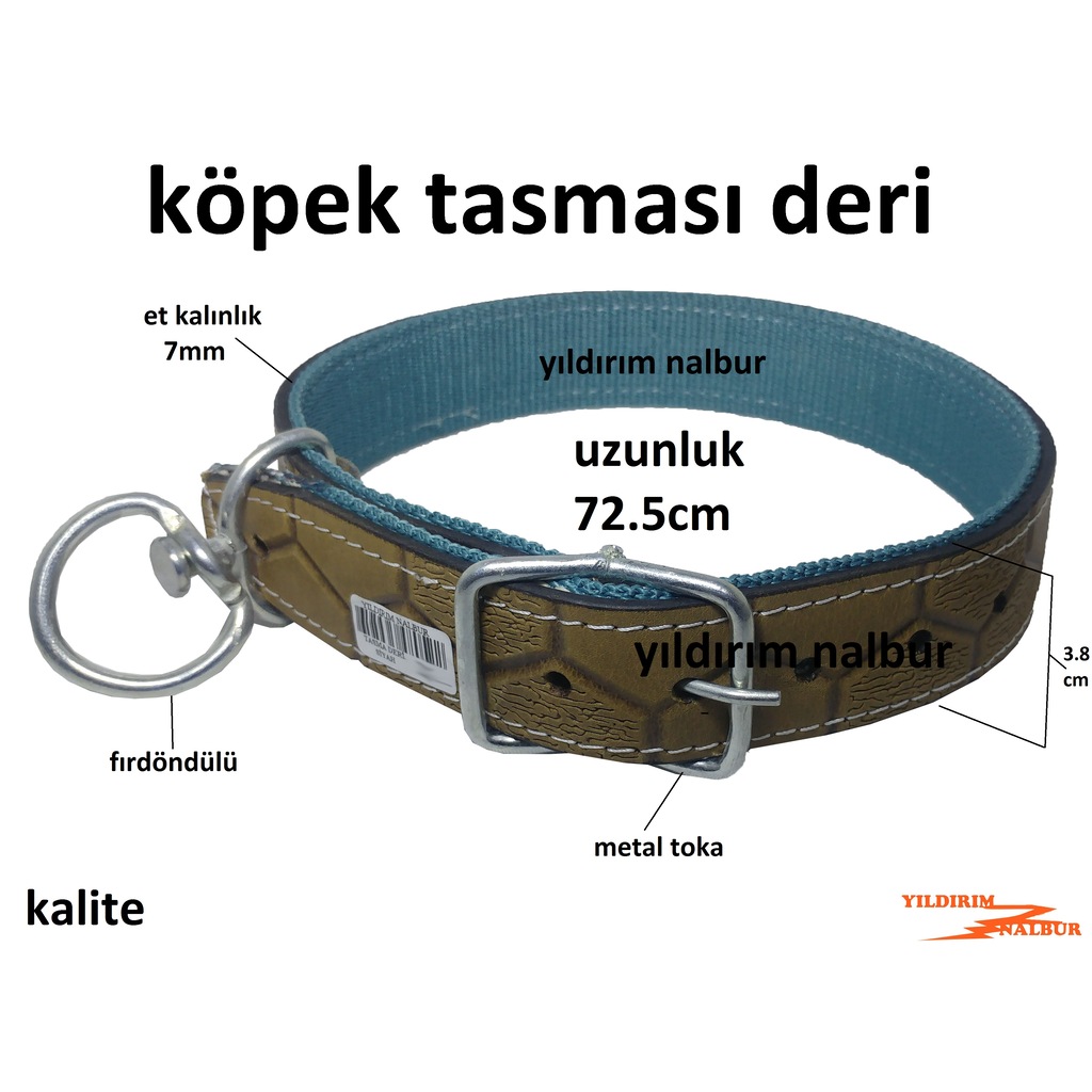 Köpek Tasması Deri Kalın Kangal Tasma Battal Boy Kemer